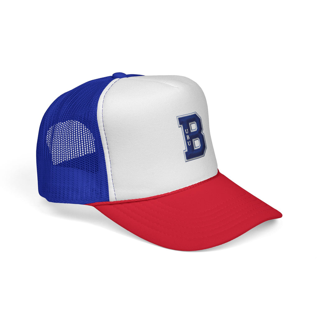 Vintage Collegiate 'U' Trucker Cap — Blue & Red Mesh Baseball Hat