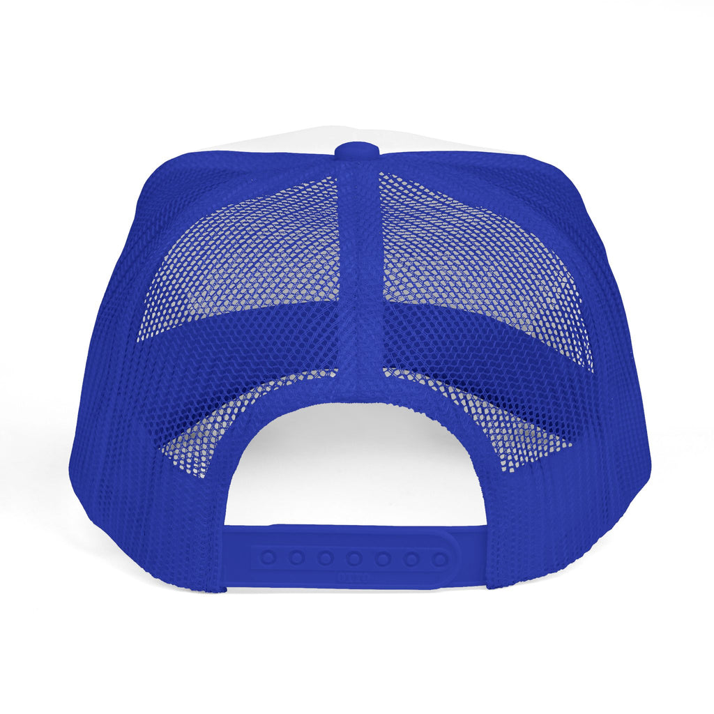 Vintage Collegiate 'U' Trucker Cap — Blue & Red Mesh Baseball Hat