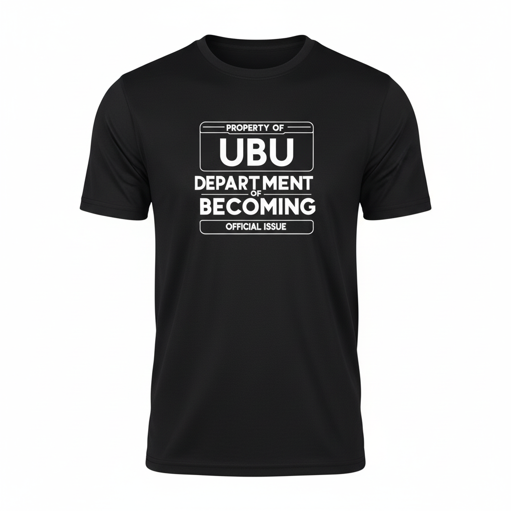 UBU Athletic T-Shirt in black with white logo