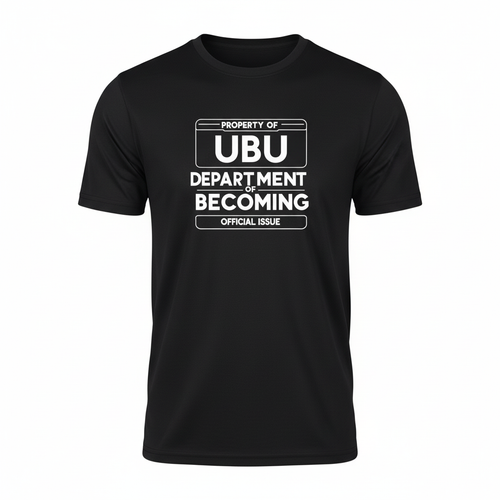 UBU Athletic T-Shirt in black with white logo