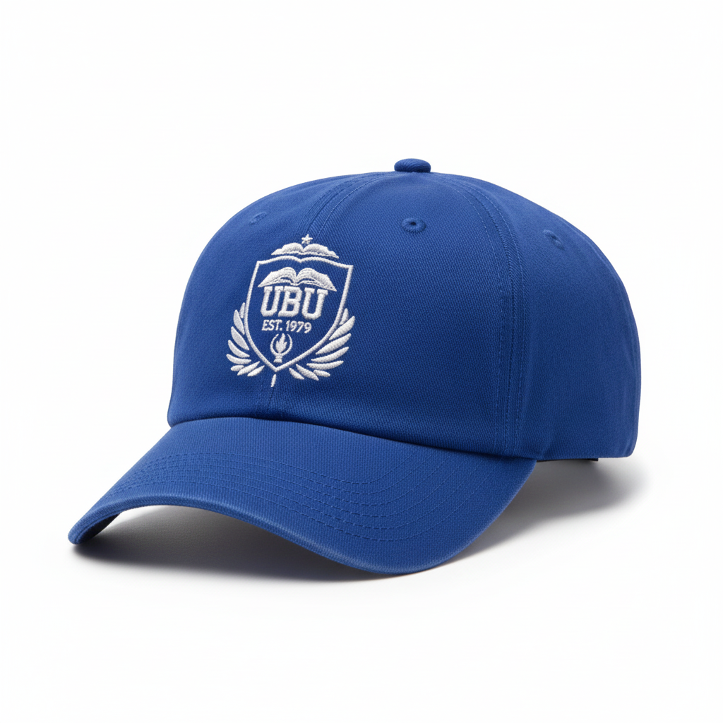 UBU Baseball Cap in royal blue with embroidered crest