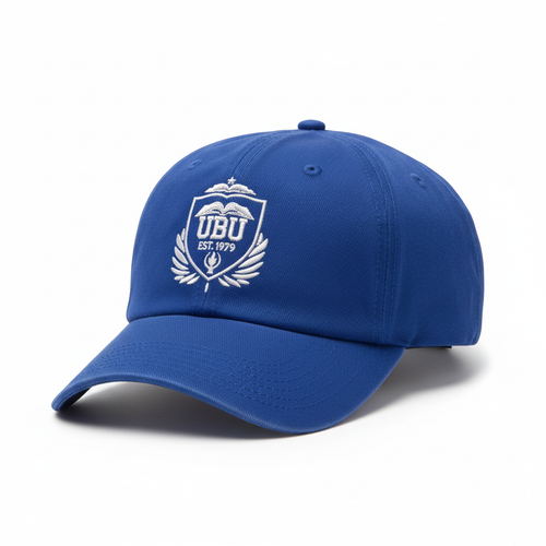 UBU Baseball Cap in royal blue with embroidered crest