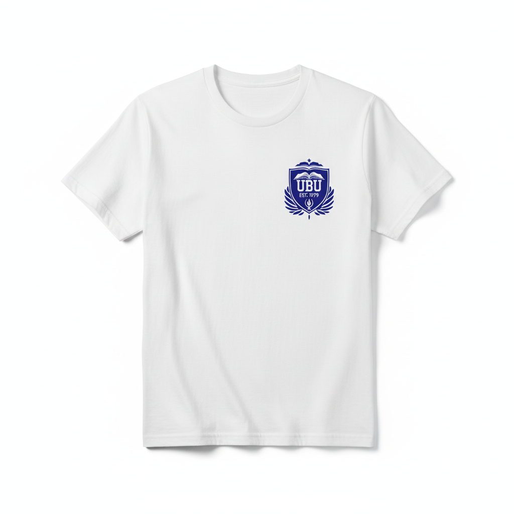 UBU Classic T-Shirt in white with university crest