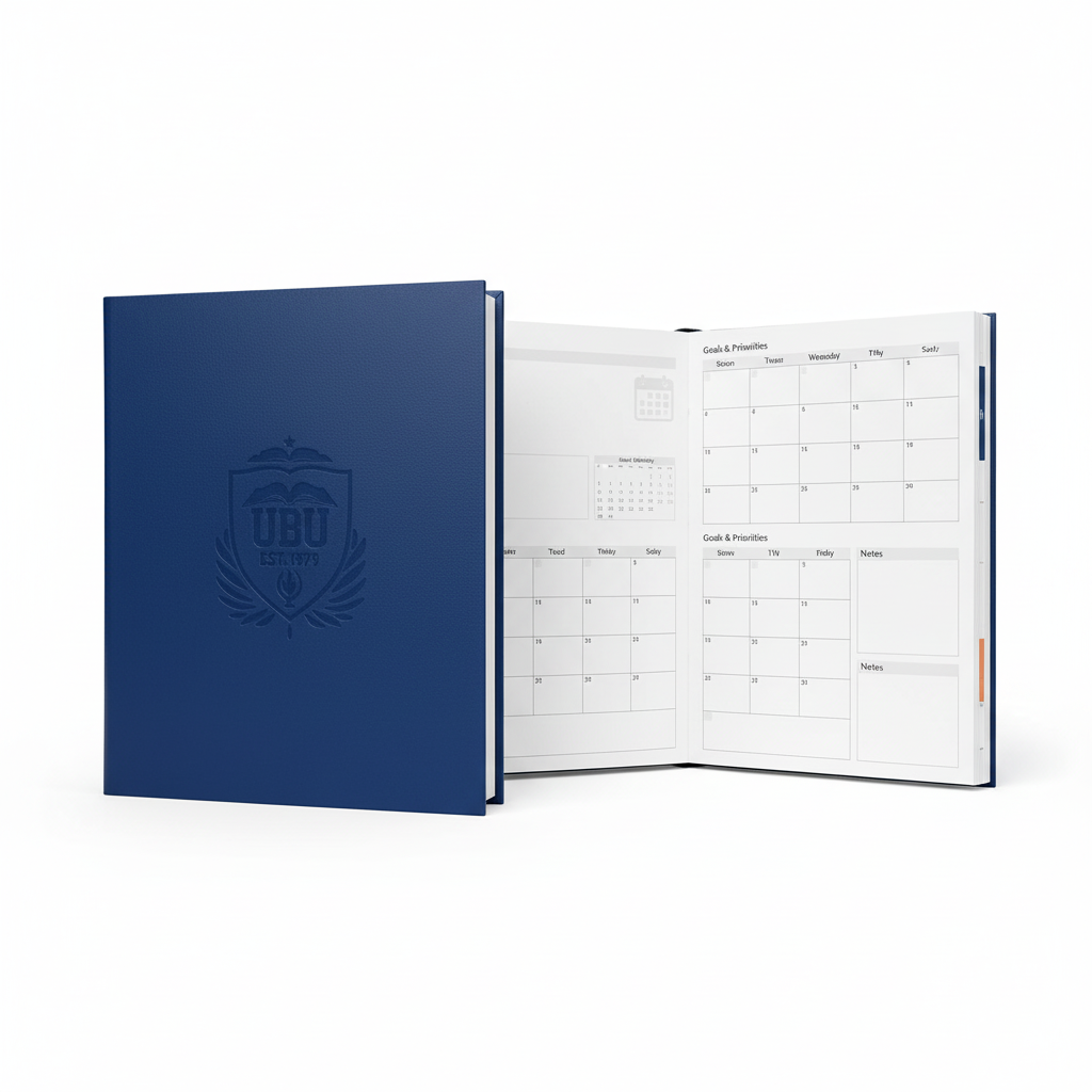 UBU Academic Planner with university letterhead